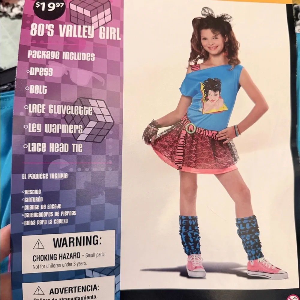 California Costumes Valley Girl Blue and Pink‎ Girls Pop Star Dress